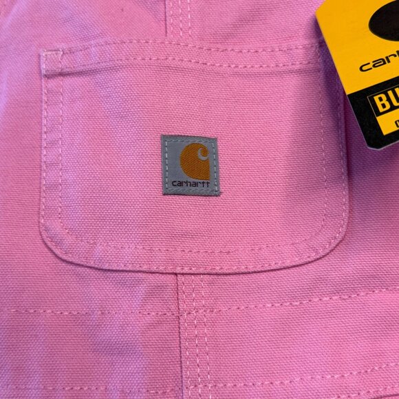 CARHARTT Pink Overalls Girls 3T 3 NWT Loose Fit Canvas Bib Overall Toddler NEW - Picture 5 of 9
